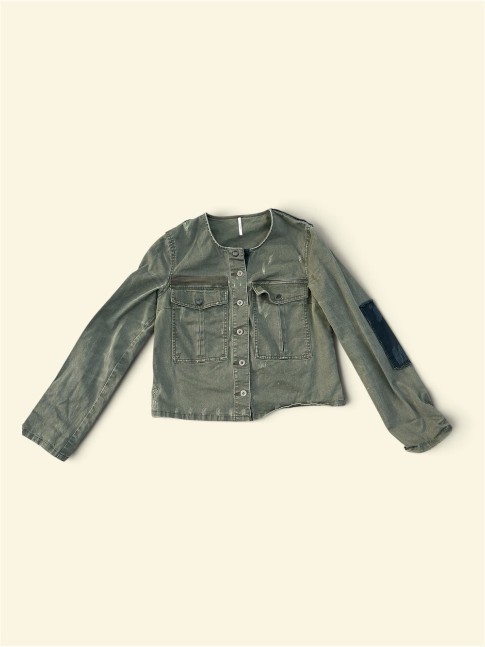 Free People Olive Green Utility Jacket